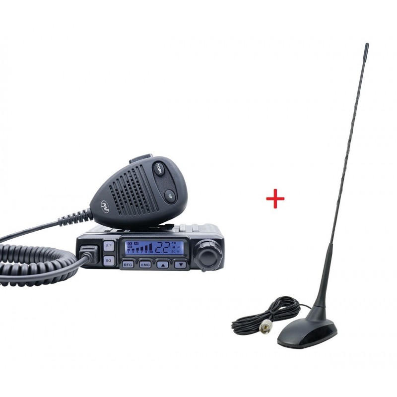 Pacchetto Radio CB PNI HP 8000L ASQ Escort Con Antenna CB PNI S75 Con Cavo E Supporto Fisso