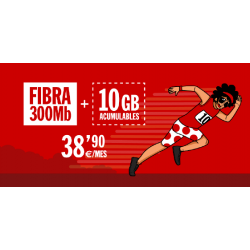 FIBRA 300Mb + 1 LINEA MOVIL...